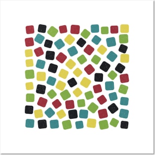 Multicoloured Gummies Pattern (Sweets) Posters and Art